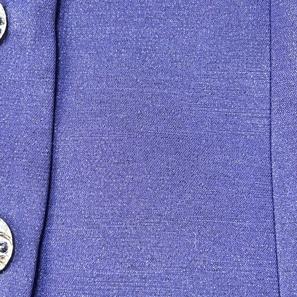 Perchè Couture Womens Purple Long Coat & Skirt Set Size 12 Career Professional - Picture 13 of 16